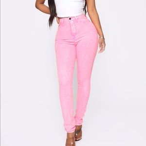 You Belong To Me High Rise-Neon Pink